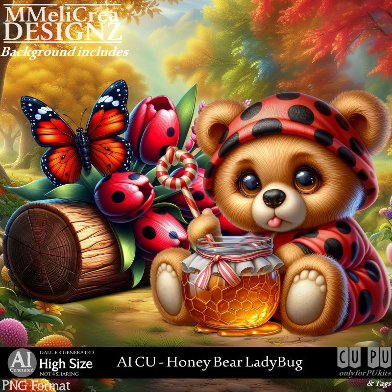 (image for) AI - CU Honey Bear LadyBug (CU4PU/PNG)